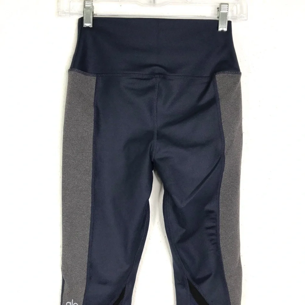 Alo Yoga High Rise Elevate Leggings Blue Gray SIZE XSMALL